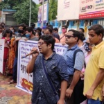 Blind people demanding education in Kolkata